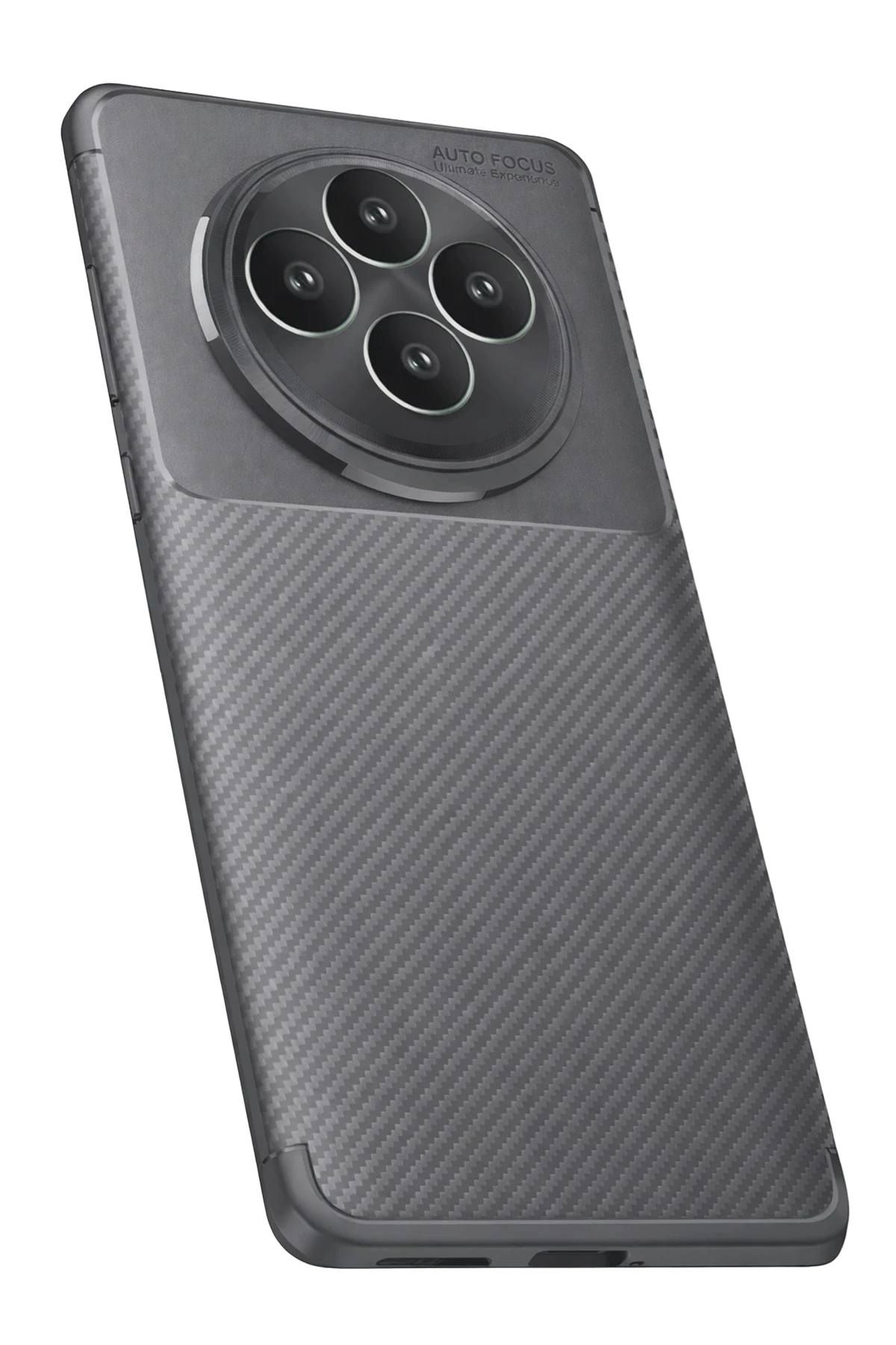 Newface Oppo Reno 11 FS Kılıf Auto Focus Karbon Kapak - Gri