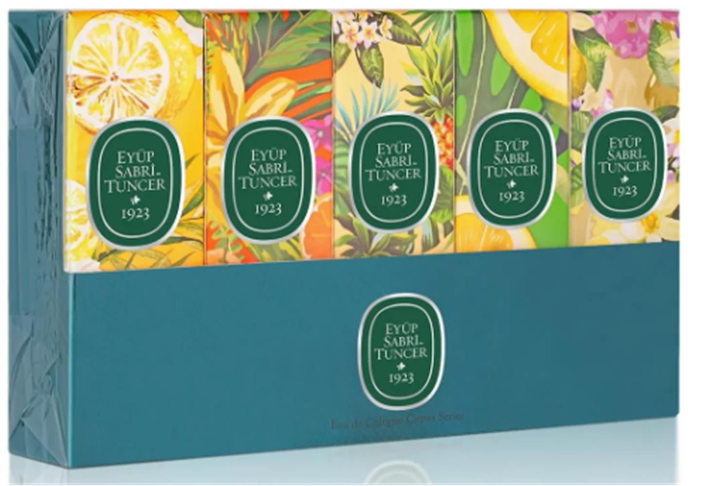 Eyüp Sabri Tuncer Set-5 16ml 5Li Cam Şişe Sprey Kolonya (Verbena-Ç.limonu-Hawaii-B.Mandalina-limon)
