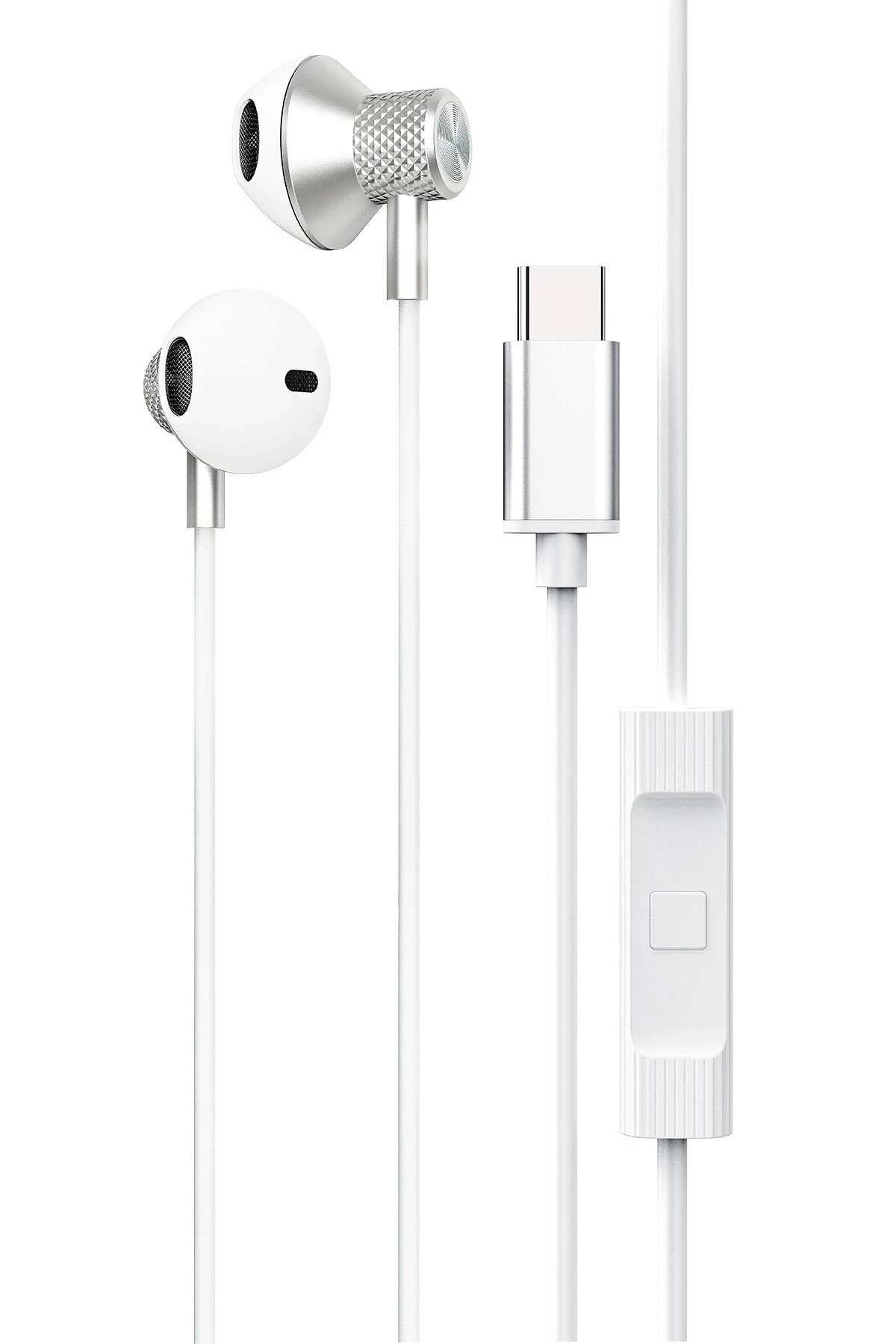 Newface LS-730 1.2M iPhone 15 Serisi ile Uyumlu Type-C Kablolu Kulaklık - Gümüş