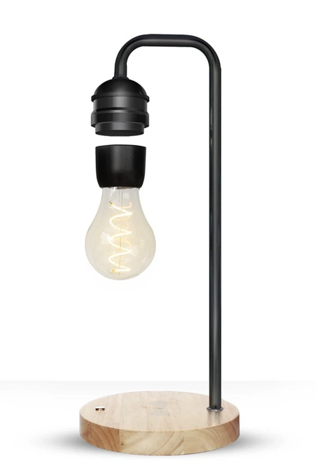 Newface XF01 Ampul Görünümlü Kablosuz Şarj Özellikli Gece Lambası - Siyah