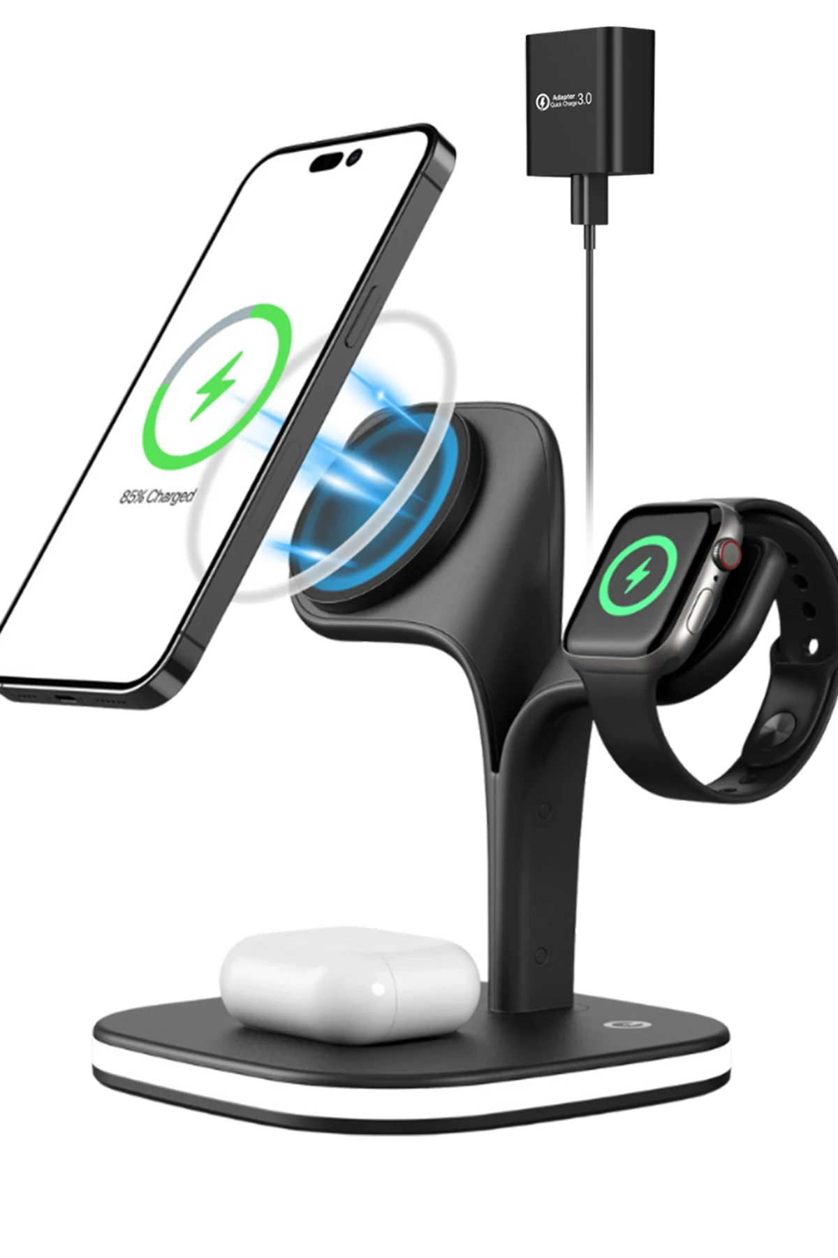 Newface YM-UD22 Kablosuz Şarj Masaüstü Set - Siyah