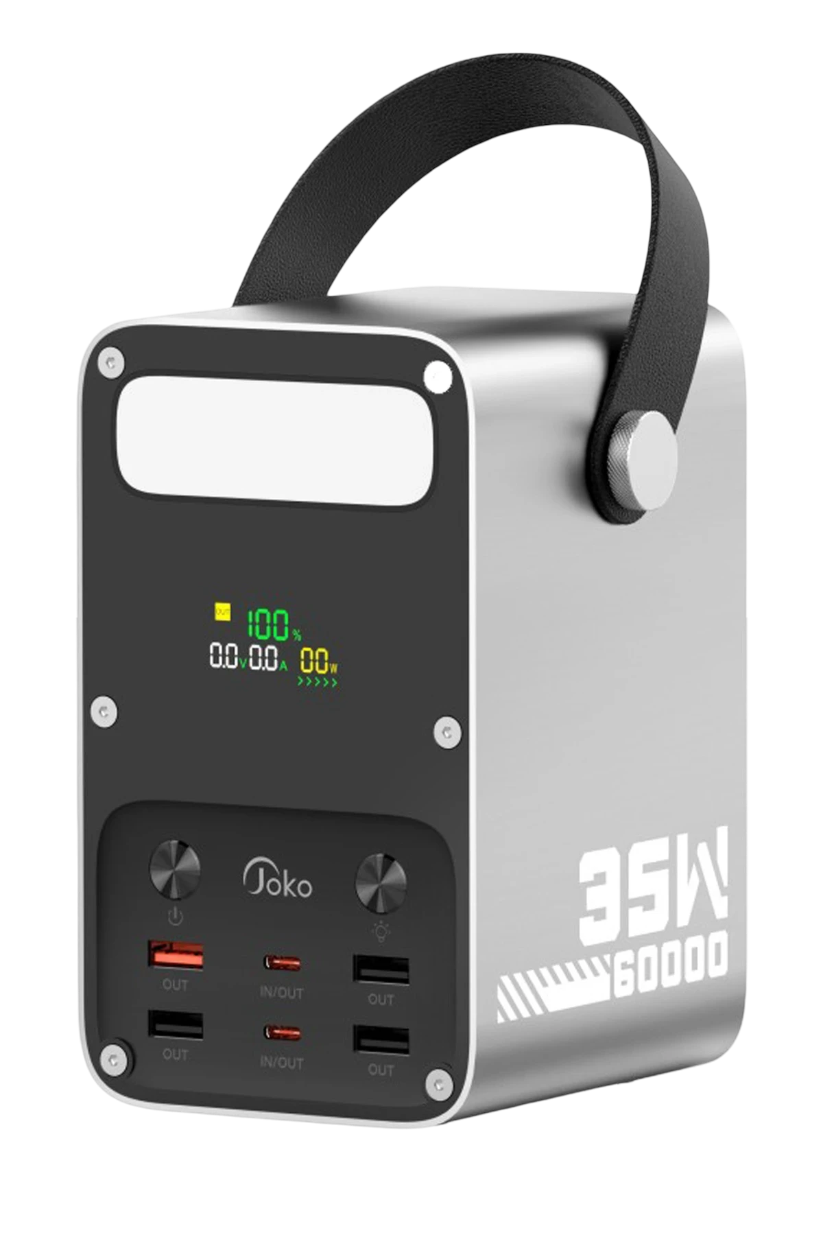 Joko J51 60.000 mAh Dijital Sarj Göstergeli Led Işıklı 35W PD Powerbank - Gümüş