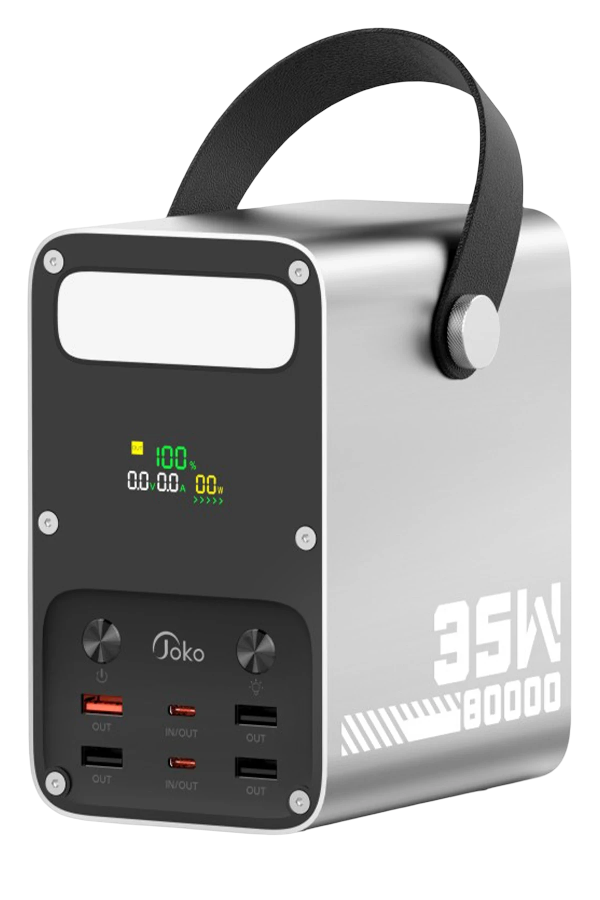 Joko J52 80.000 mAh Dijital Şarj Göstergeli Led Işıklı 35W PD Powerbank - Gümüş