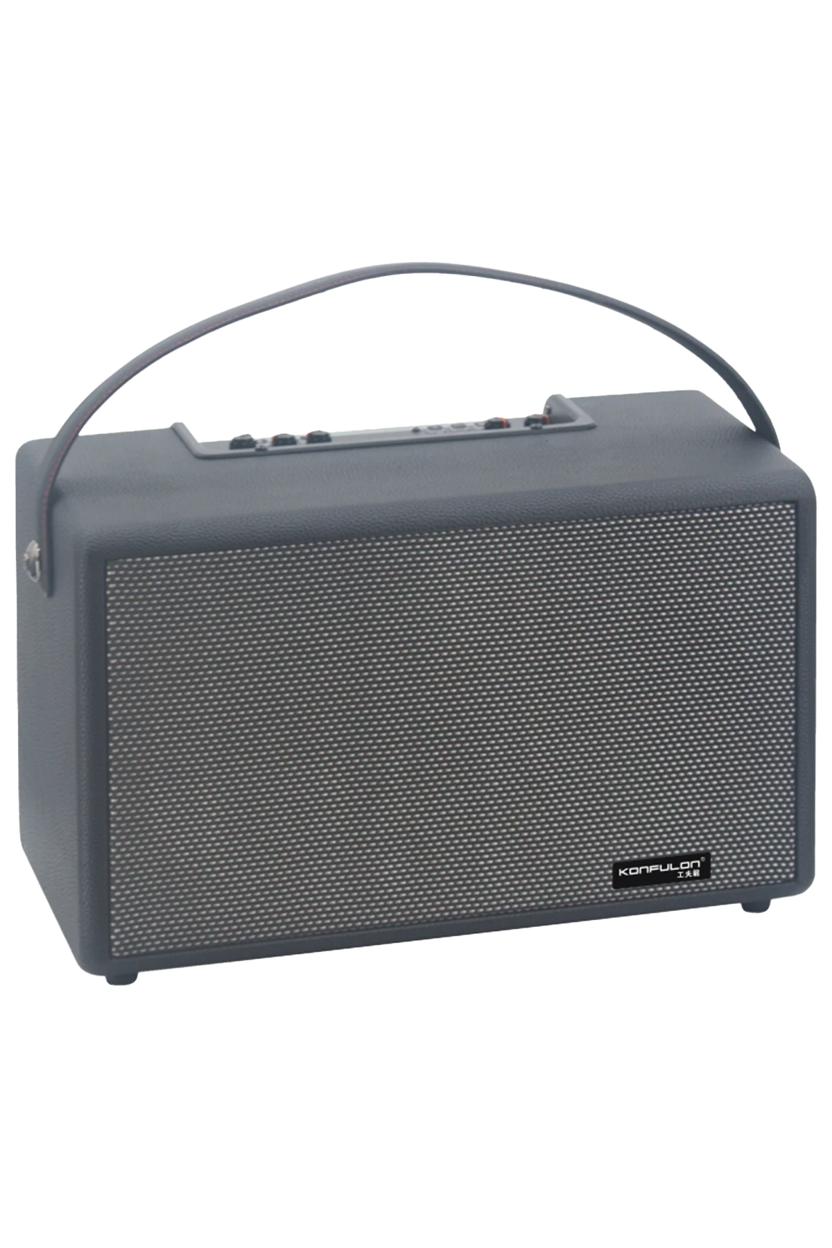 Konfulon F32 2x50W Sürücülü 2 Adet Mikrofonlu BT 5.2 Kablosuz Hoparlör - Siyah