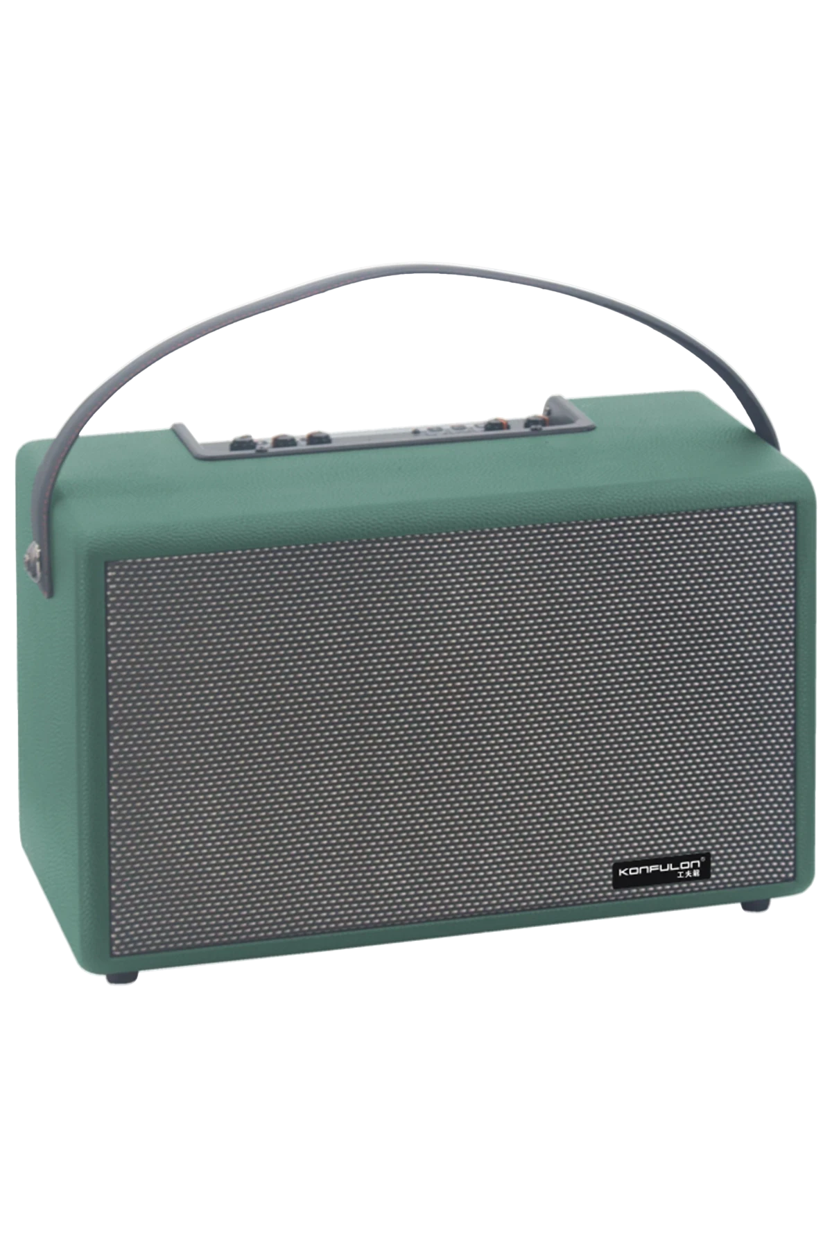Konfulon F32 2x50W Sürücülü 2 Adet Mikrofonlu BT 5.2 Kablosuz Hoparlör - Yeşil