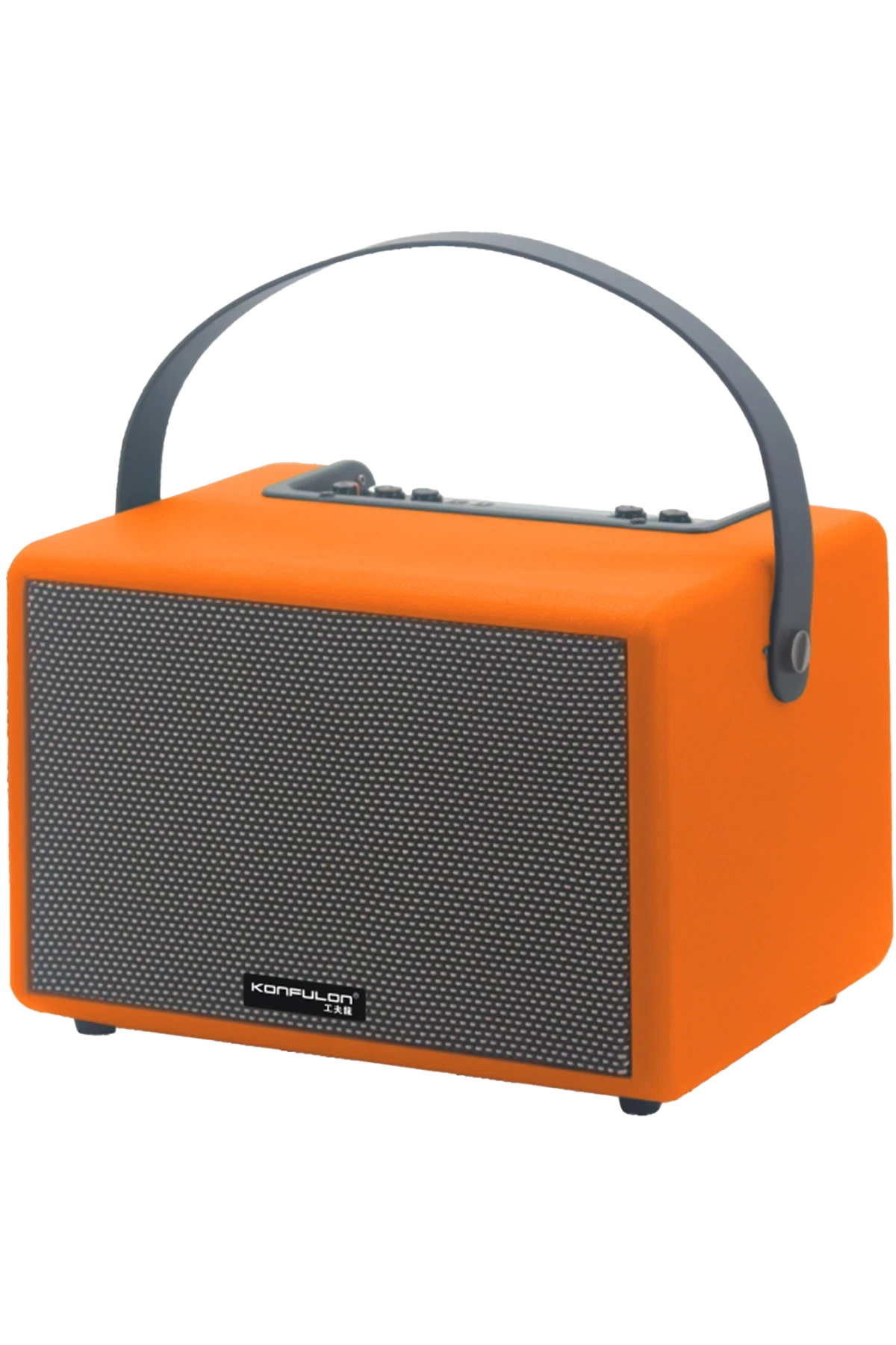 Konfulon F31 50W Sürücülü 2 Adet Mikrofonlu BT 5.2 Kablosuz Hoparlör - Turuncu