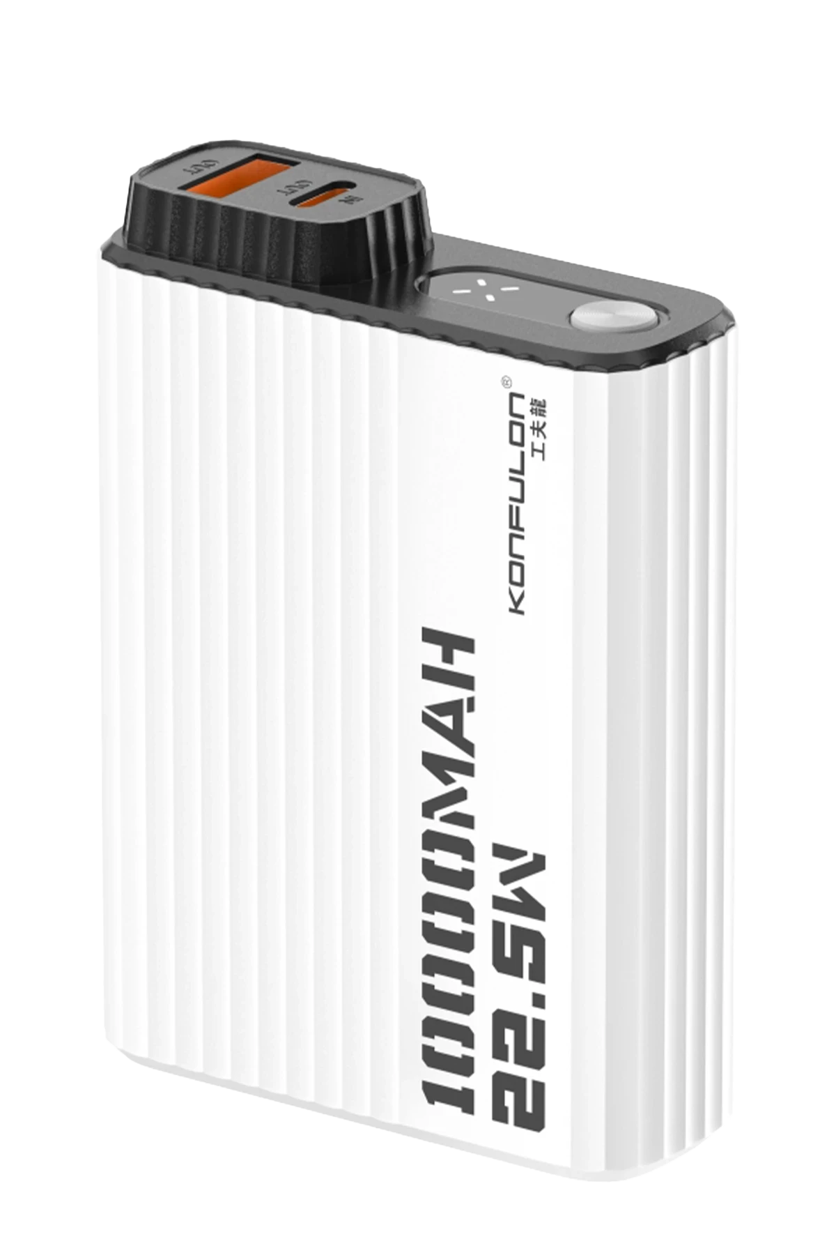 Konfulon A40Q 10.000 mAh PD 20W Mini Powerbank - Siyah-Beyaz