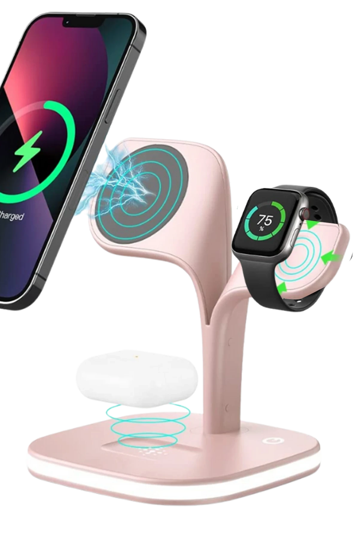 Newface YM-UD22 Kablosuz Şarj Masaüstü Set - Pembe