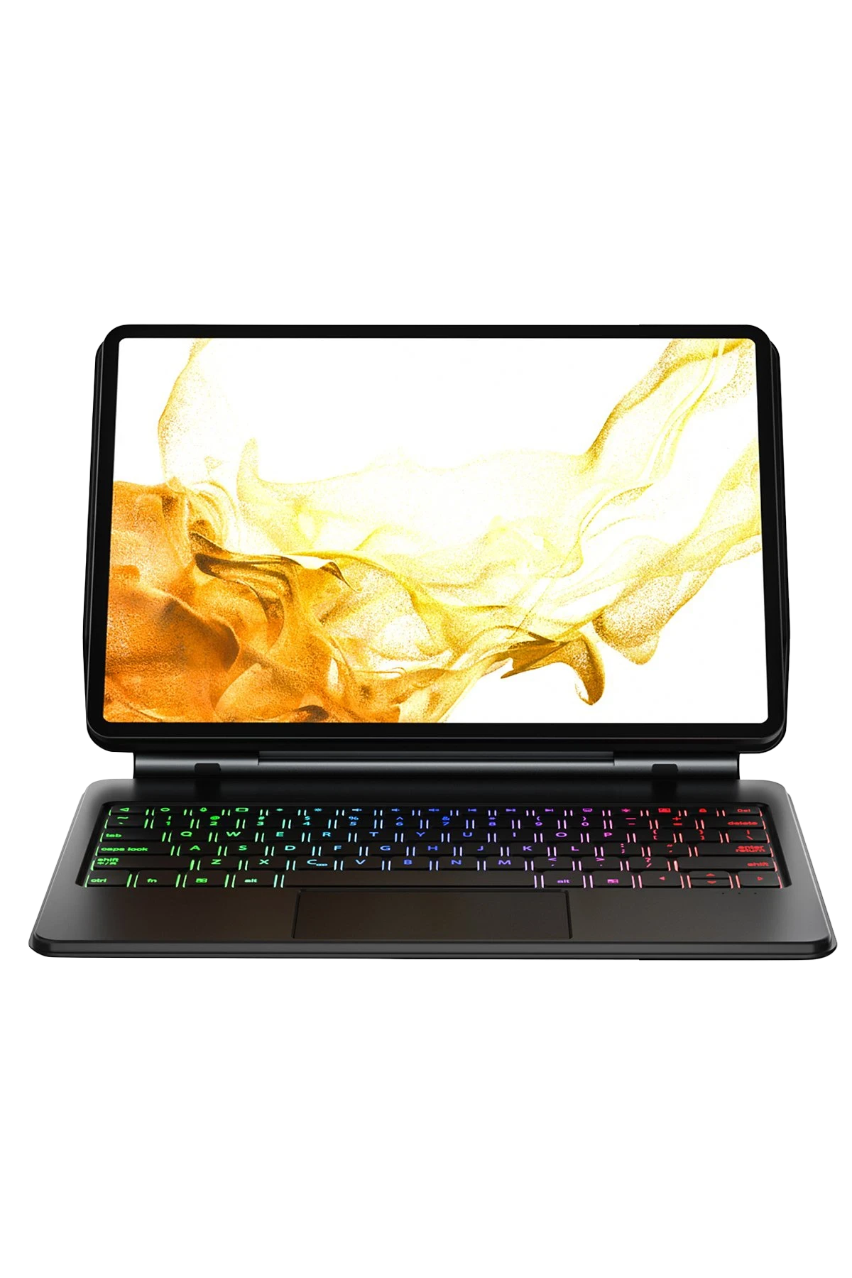 Newface Samsung Galaxy T737 Tab S7 FE 12.4 Kılıf Eternal Ledli Klavyeli Tablet Kılıfı - Siyah