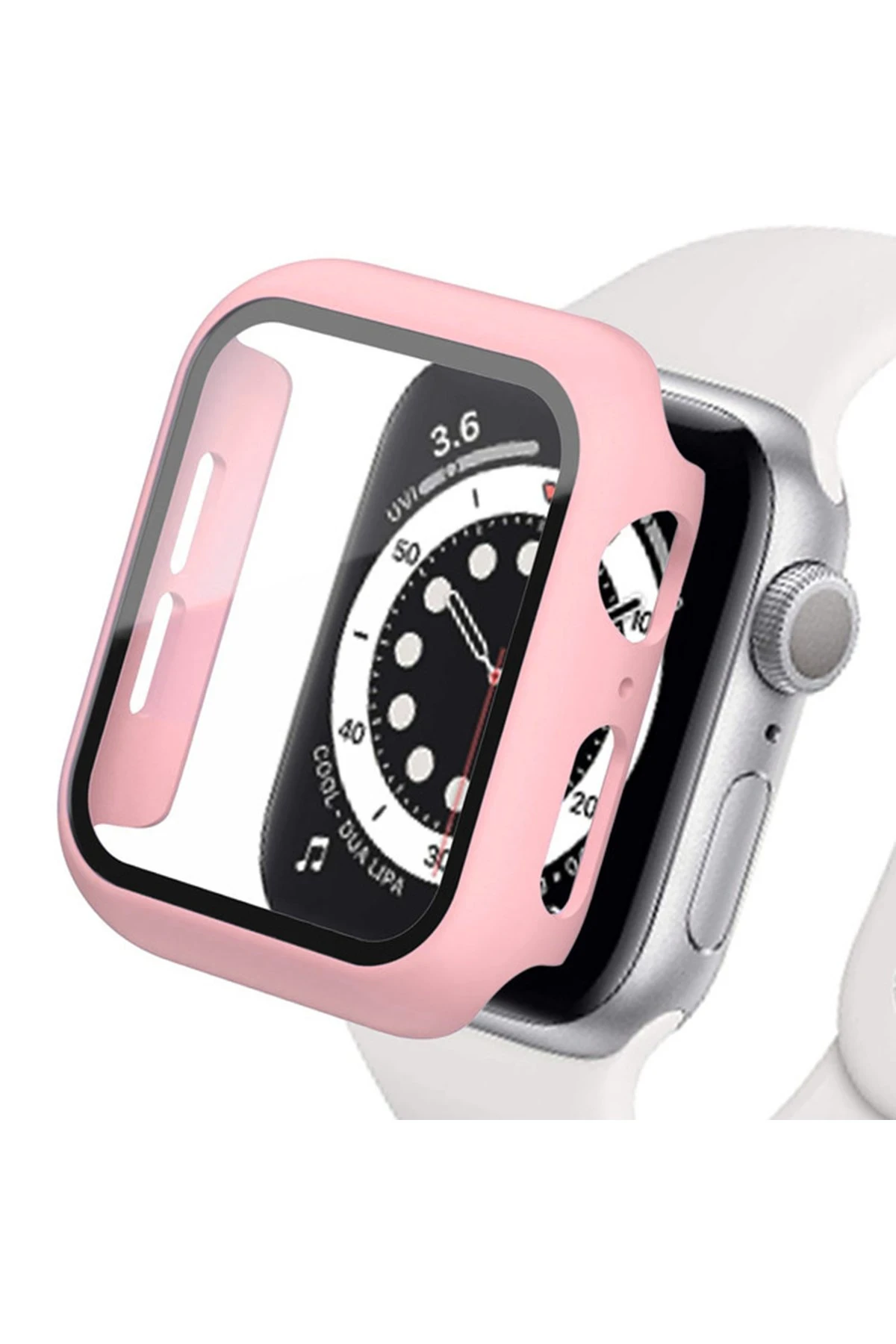 Newface Apple Watch 44mm Camlı Kasa Ekran Koruyucu - Rose