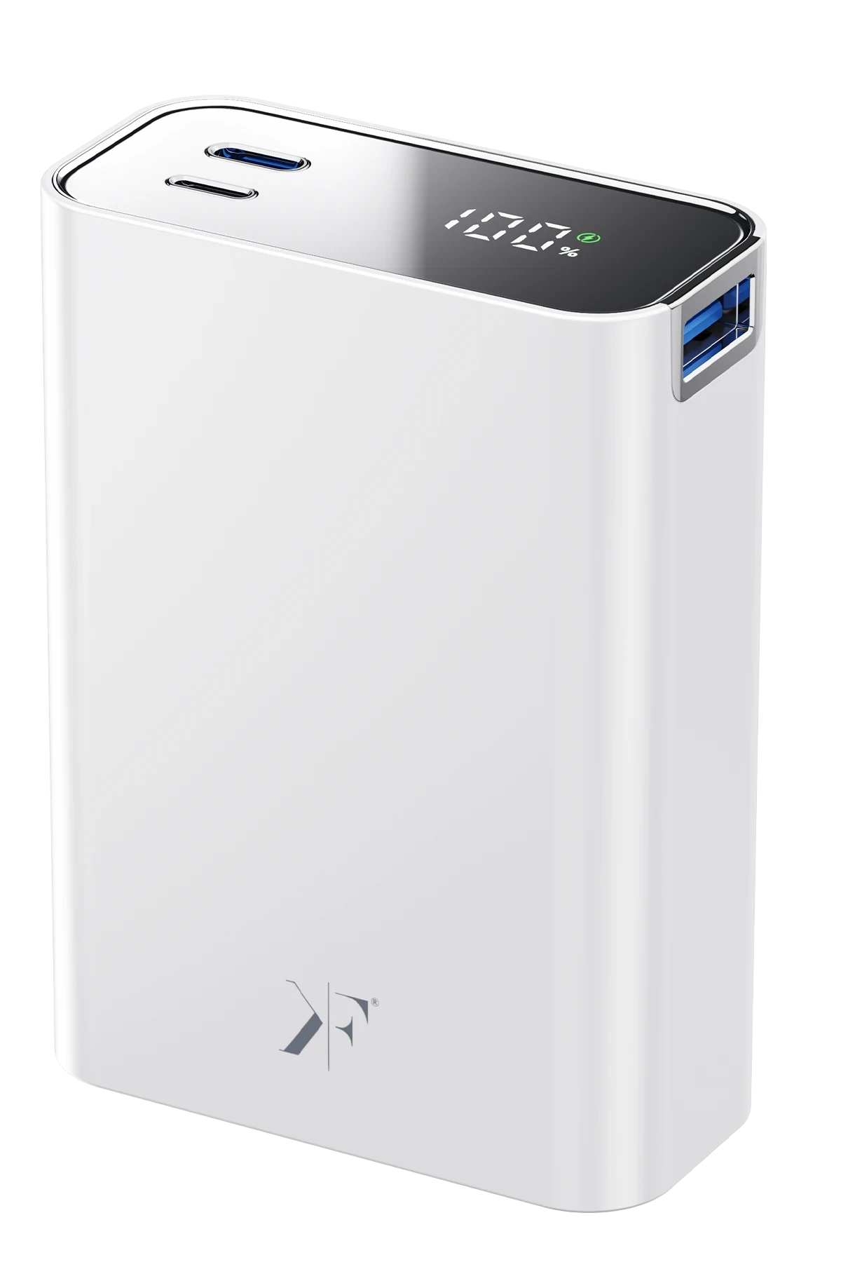 Newface PW501 20.000 mAh Dijital Göstergeli 2 Adet 45W Type-C ve 22.5W USB Çıkışlı Şarj PD Hızlı Şarj Powerbank - Beyaz