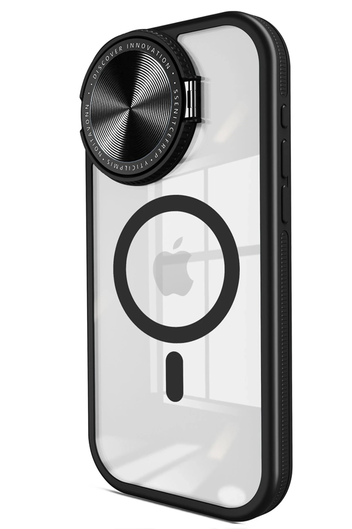 Newface iPhone 11 Kılıf Teleskop Lens Magsafe Silikon Kapak - Siyah