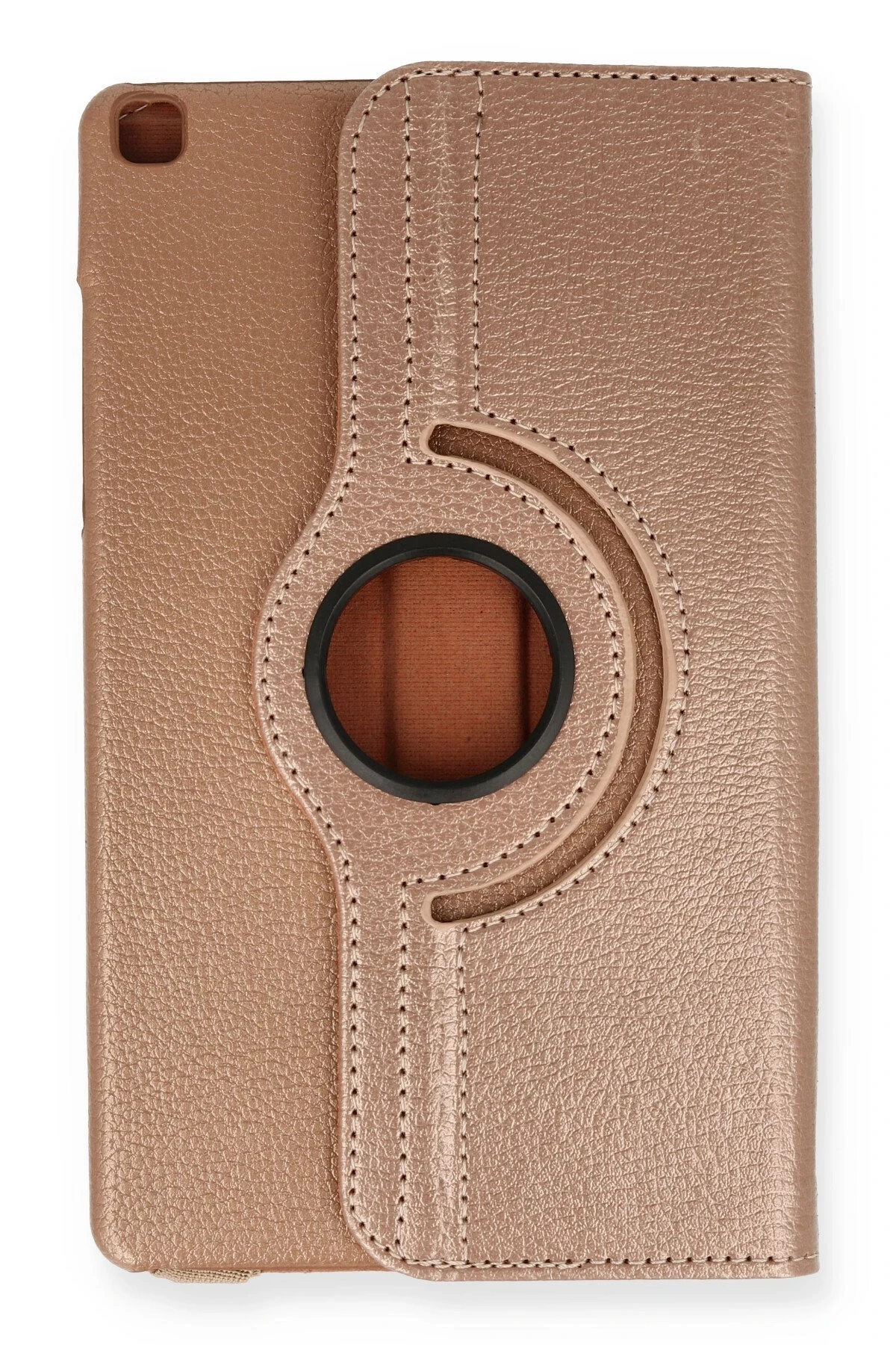 Newface Samsung Galaxy Tab A9 Plus Kılıf 360 Tablet Deri Kılıf - Rose Gold