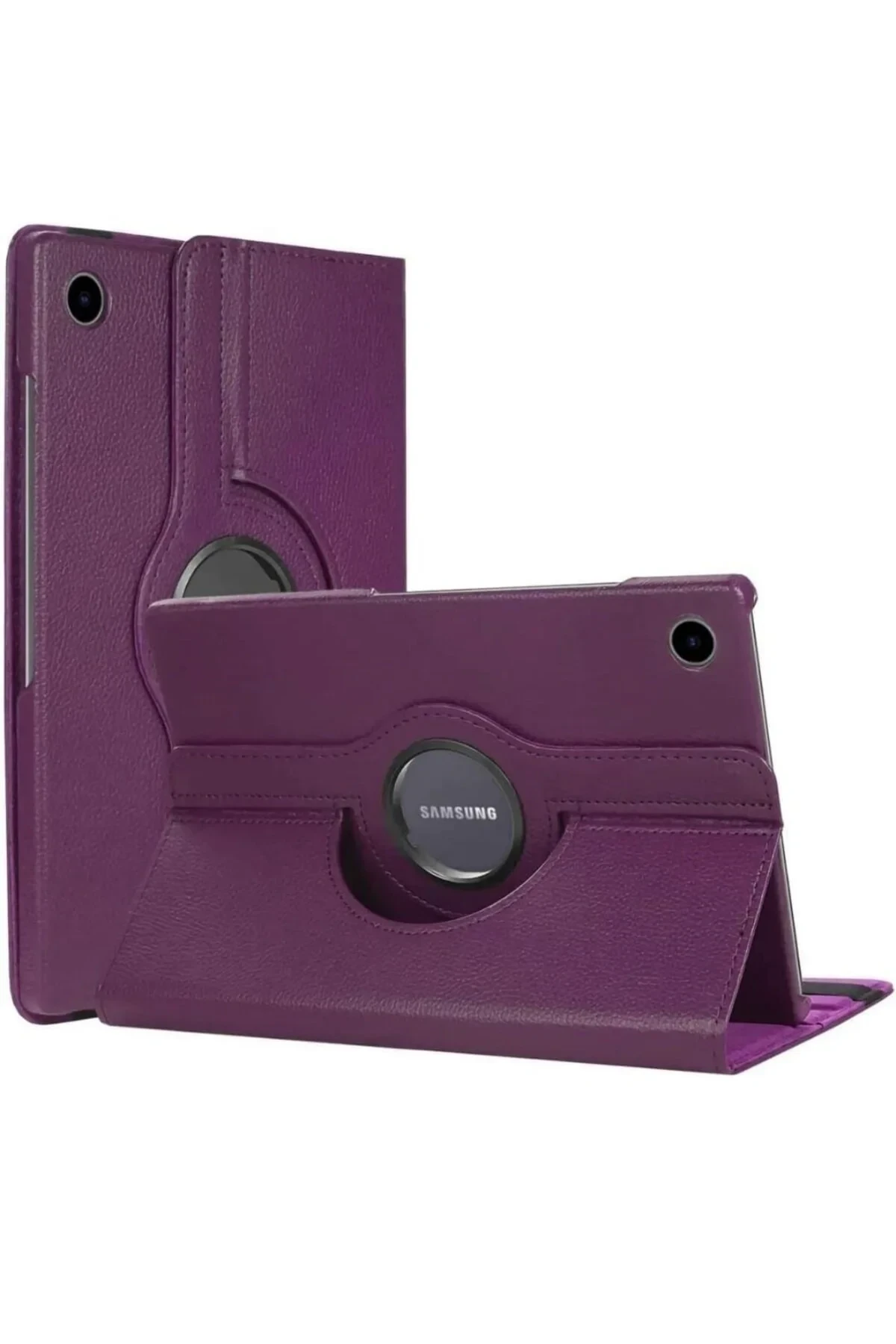 Newface Samsung Galaxy Tab A11 360 Tablet Deri Kılıf - Mürdüm