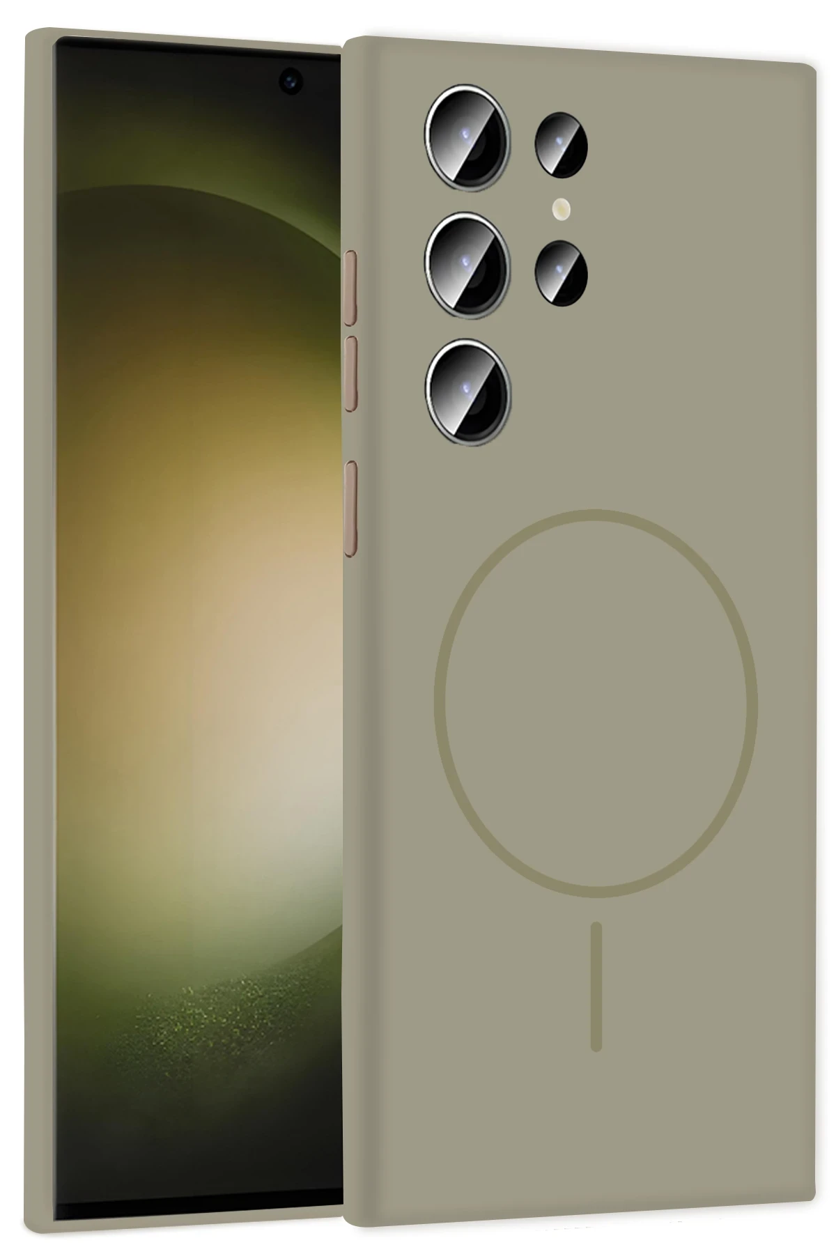 Joko Samsung Galaxy S23 Ultra Kılıf Jully Magsafe Kapak - Çöl Titanyum