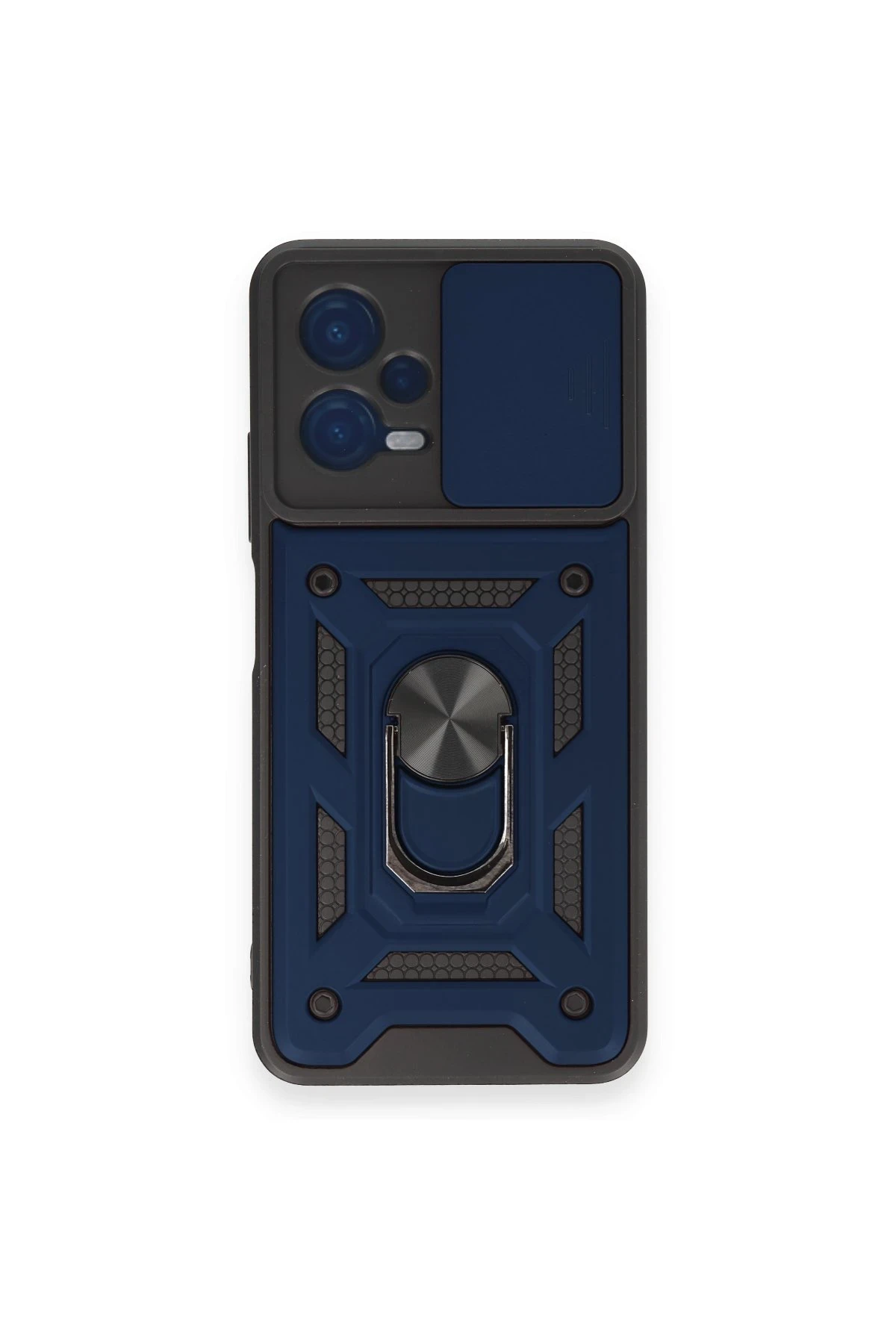 Newface Xiaomi Redmi Note 12 4G Kılıf Pars Lens Yüzüklü Silikon - Lacivert