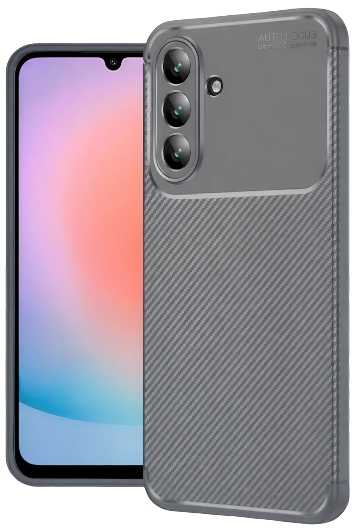 Newface Samsung Galaxy A57 5G Auto Focus Karbon Kapak - Gri