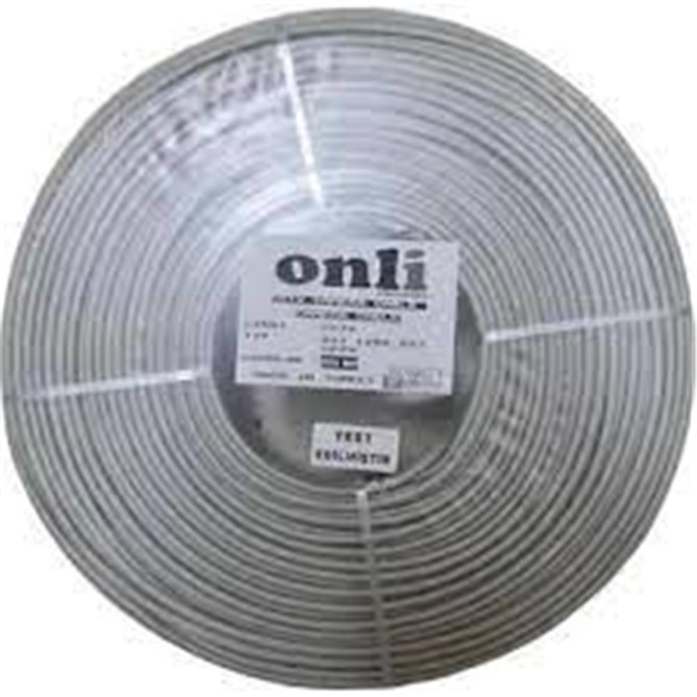 Onli ON-5001 2+1 1x0,50 mini Coax 2x0,50mm 100 metre CCA Kamera Kablosu
