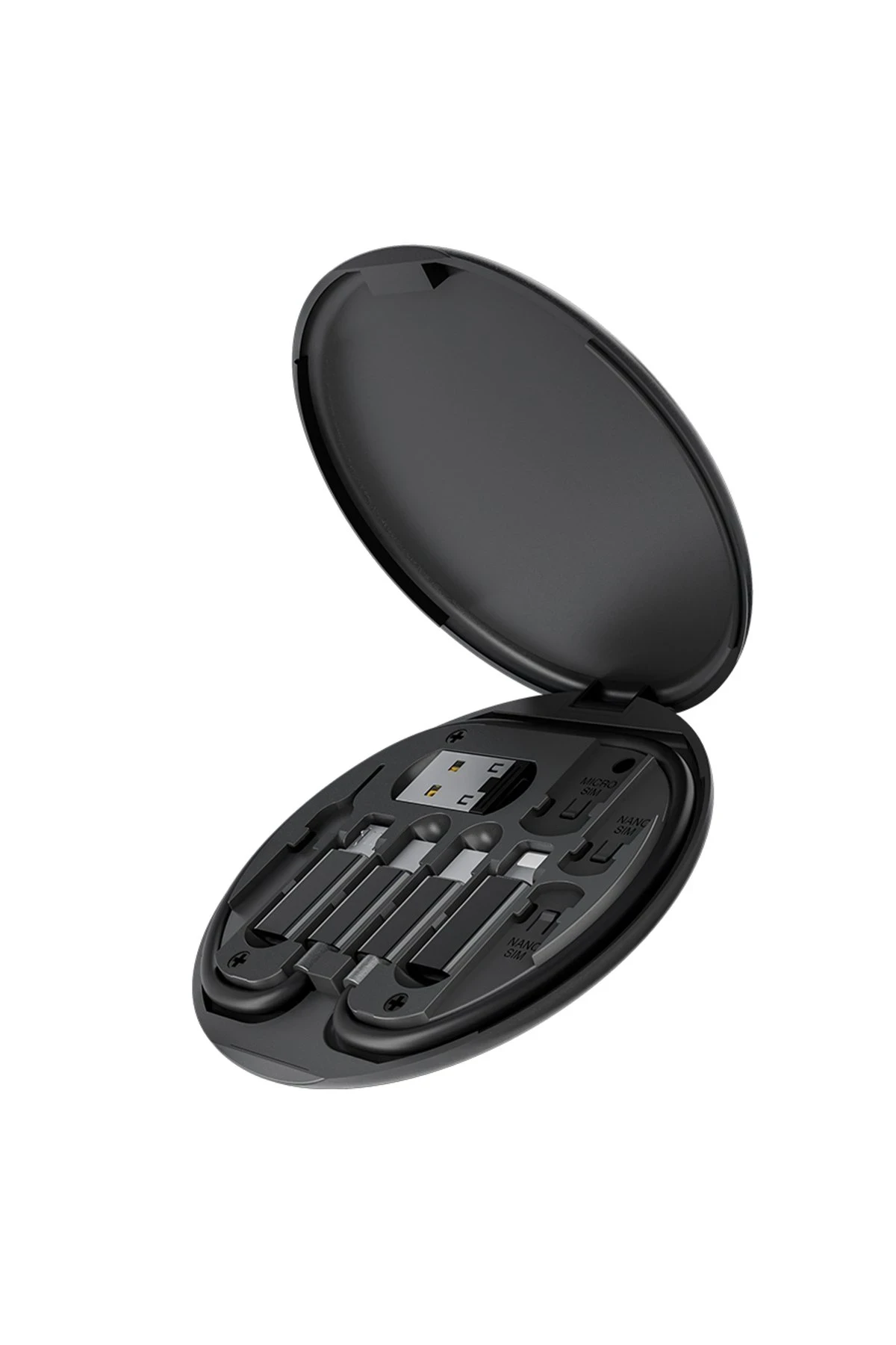 Konfulon SN06 3in1 Kablo ve Kart Düzenleyici - Siyah