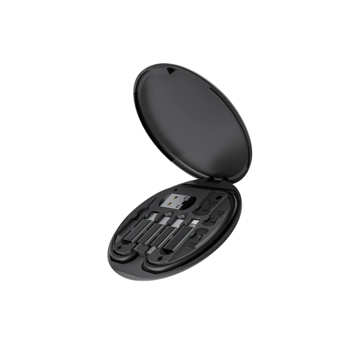 Konfulon SN06 3in1 Kablo ve Kart Düzenleyici - Siyah