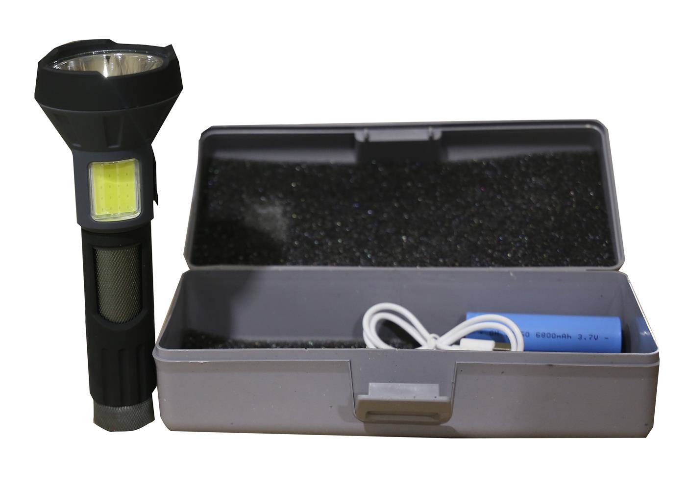 Polıce PS-356 Enerji Göstergeli, Yan Aydınlatma ve Powerbank Özellikli Şarjlı El Feneri