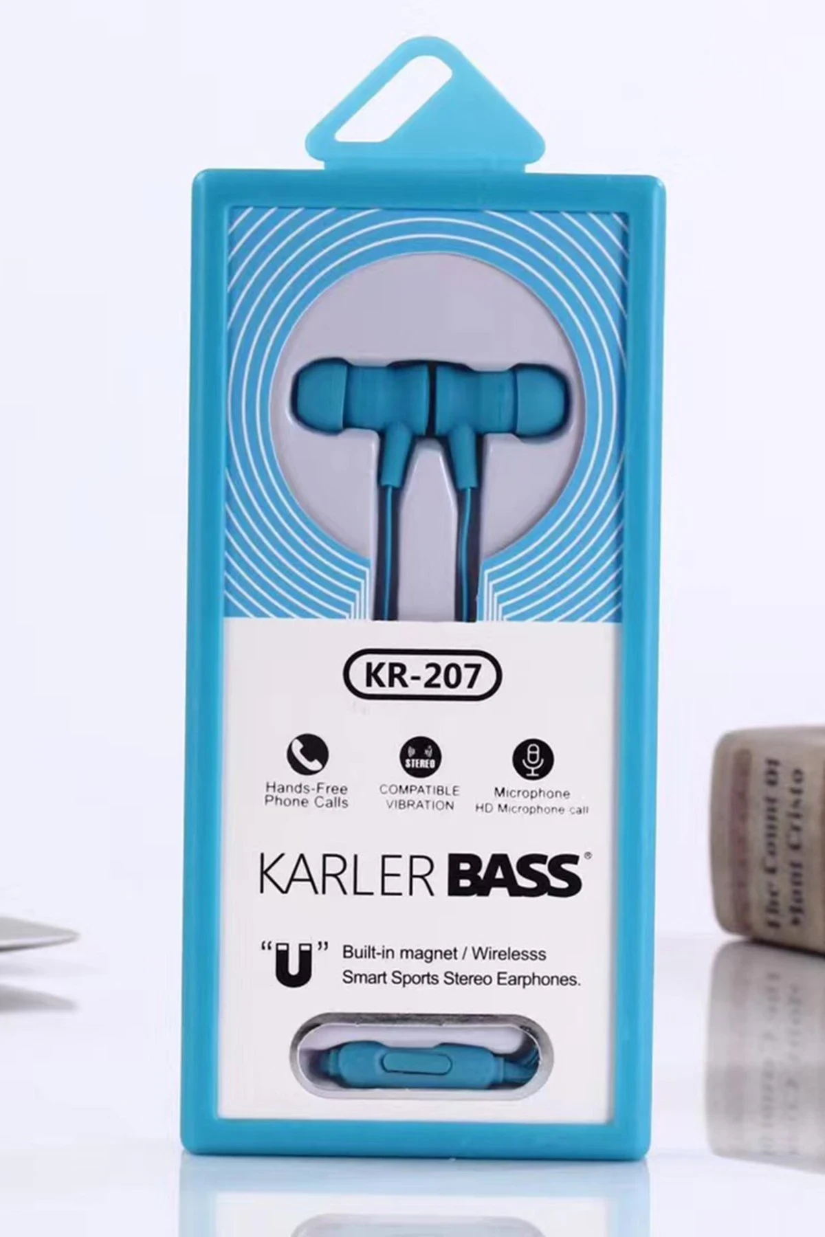 Karler Bass KR-207 Mıknatıslı Kablolu Kulaklık - Mavi