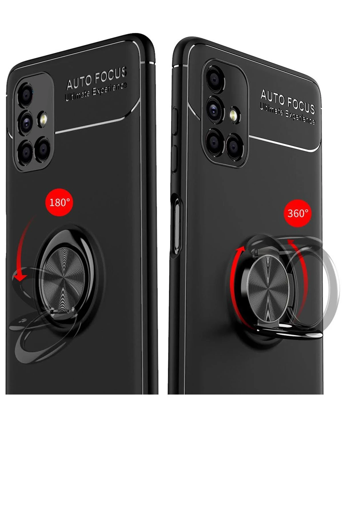 Newface Samsung Galaxy M51 Kılıf Range Yüzüklü Silikon - Mavi