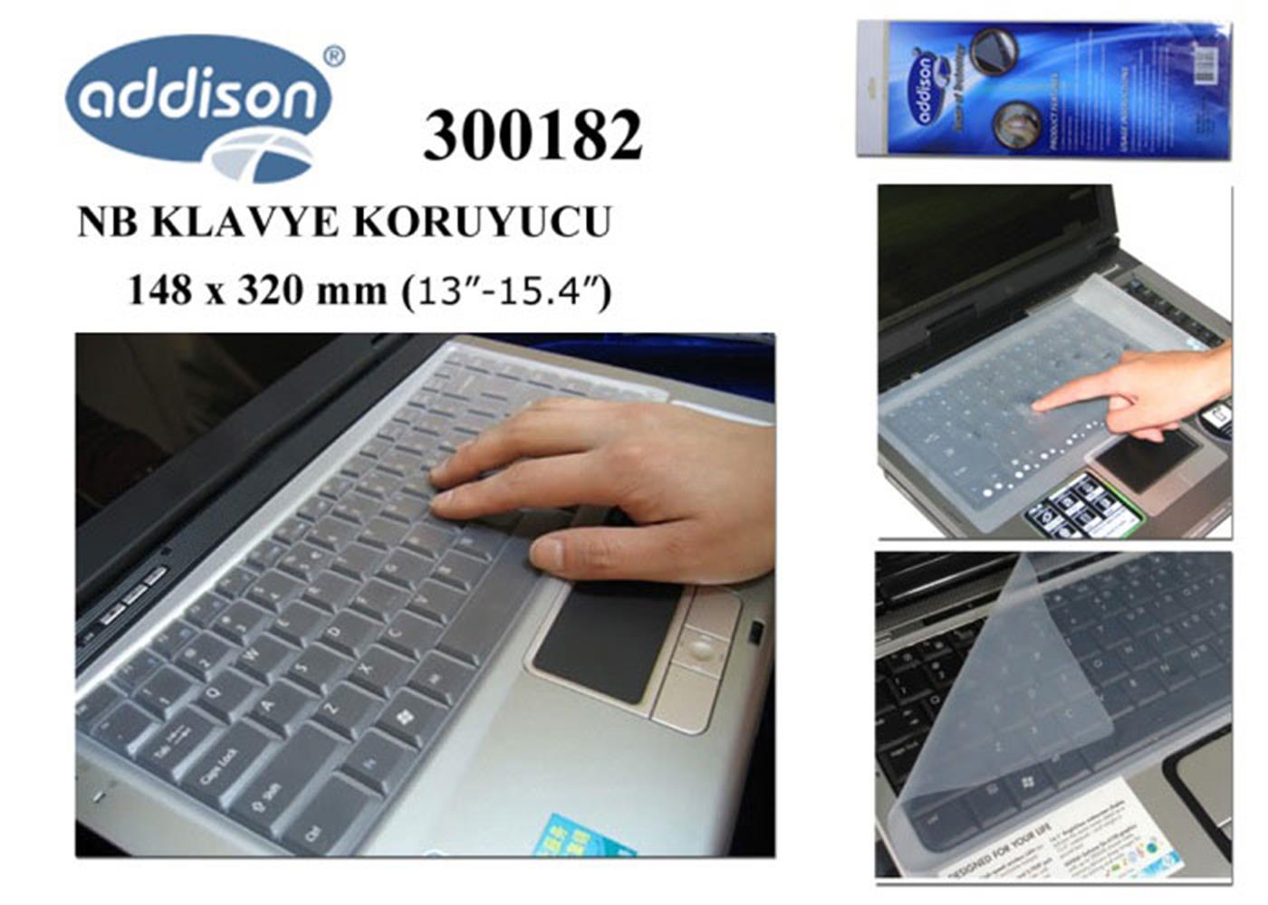 Addison 300182 13-15.4 Notebook Klavye Koruyucu