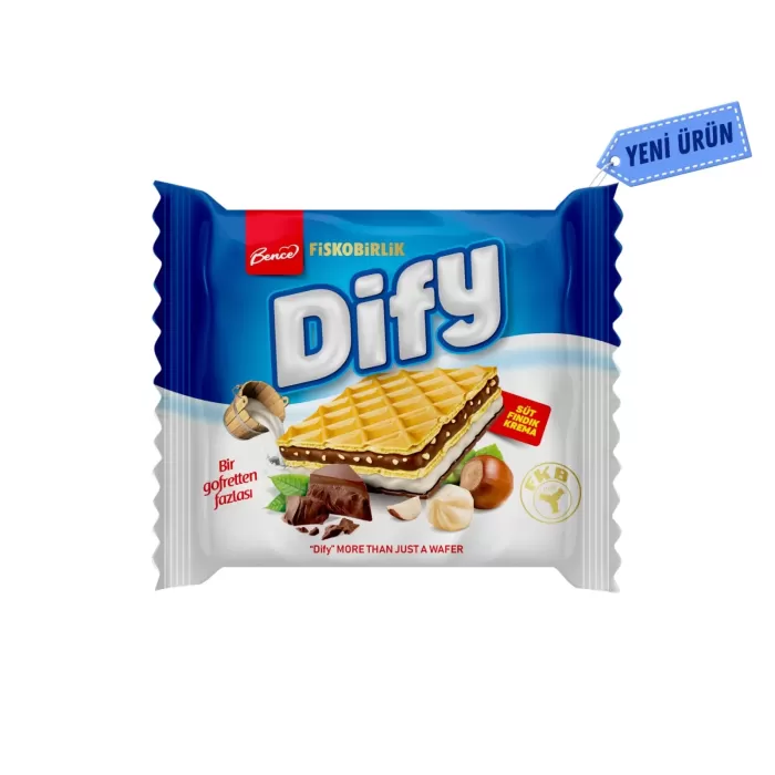 FKB BENCE DİFY SÜTLÜ VE KAKAOLU KREMALI PARÇA FINDIKLI GOFRET 30 G