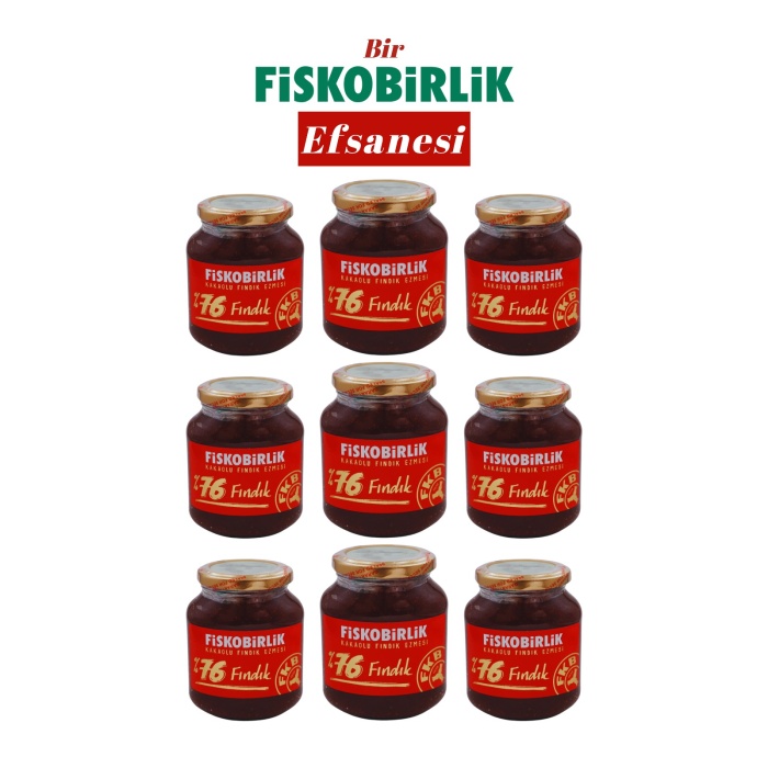 FKB KAKAOLU FINDIK EZMESİ 320 G %76 FINDIK X 9 ADET