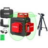 KOBB KBL34GTP 40 Metre Profesyonel Li-ion Şarjlı 3X360⁰ Otomatik Hizalamalı Yeşil Çapraz Çizgi Lazer Distomat+Tripod