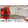 KOBB KBL35GTP Profesyonel Li-ion Şarjlı 4X360⁰ Otomatik Hizalamalı Yeşil Çapraz Çizgi Lazer Distomat+Tripod