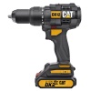 CAT DX12SET 18Volt/2.0Ah Li-ion Çift Akülü Kömürsüz Profesyonel Şarjlı Darbeli Matkap + DA01903 201 Parça Delme/Vidalama Uç Seti