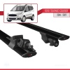 Ford Tourneo Courier 2014-2017 Arası ile uyumlu HOOK Model Anahtar Kilitli Ara Atkı Tavan Barı SİYAH