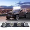 Off-Road Sis Lambası Yuvarlak Siyah 12x4 Led 12-24v (Set Olarak)
