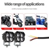 Off-Road Sis Lambası 7.8x7.8x7.1cm Kırmızı Gündüz Ledli Çakarsız 12-60v (Set Olarak)