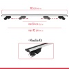 Ara Atkı Tavan Barı Hook Model 140cm Gri (2 Adet)