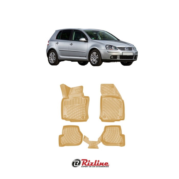 Volkswagen Golf 5 2003-2010 BEJ 3D Havuzlu Paspas