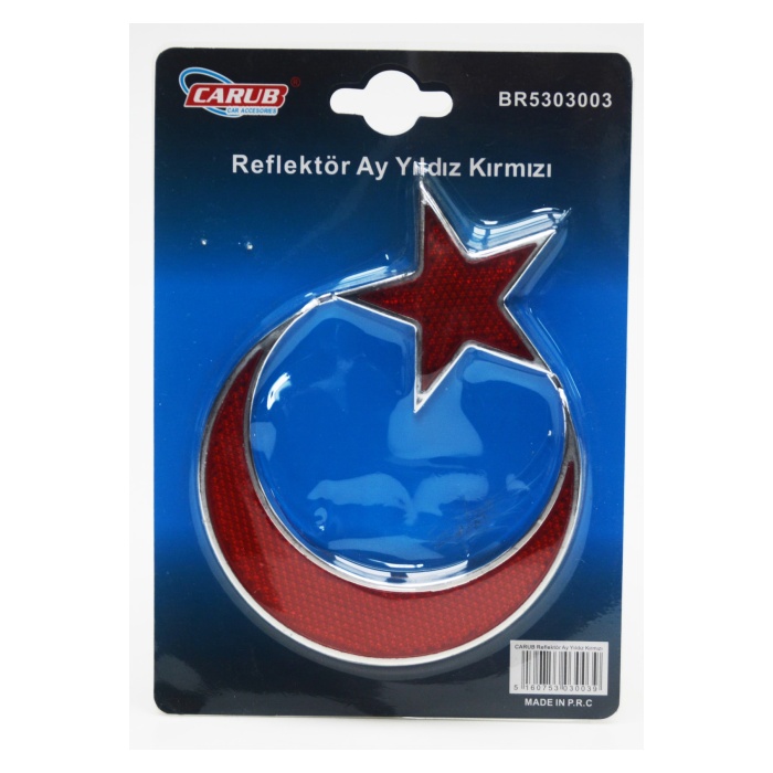 Araba Sticker Krom Bayrak Model Reflektörlü