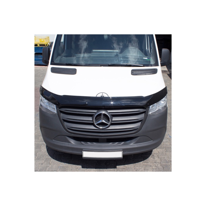 Ön Kaput Koruma Rüzgarlığı Sprinter 4 W907 2018-2021 (3MM AKRİLİK (ABS) Parlak Siyah)