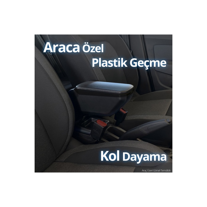 S-dizayn Seat Ibiza 2009-2016 Kol Dayama Kolçak Geçmeli Abs Siyah