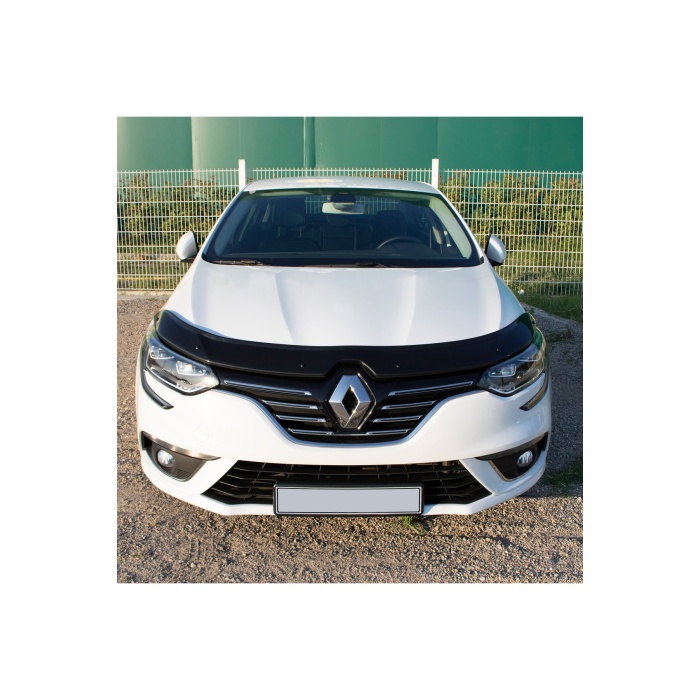 Ön Kaput Koruma Rüzgarlığı Renault Megane 4 2016- (3MM AKRİLİK (ABS) Parlak Siyah)