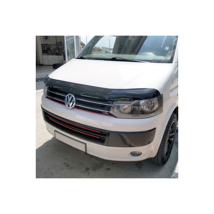 Ön Kaput Koruma Rüzgarlığı Volkswagen Transporter T5 2009-2014 (3MM AKRİLİK (ABS) Parlak Siyah)