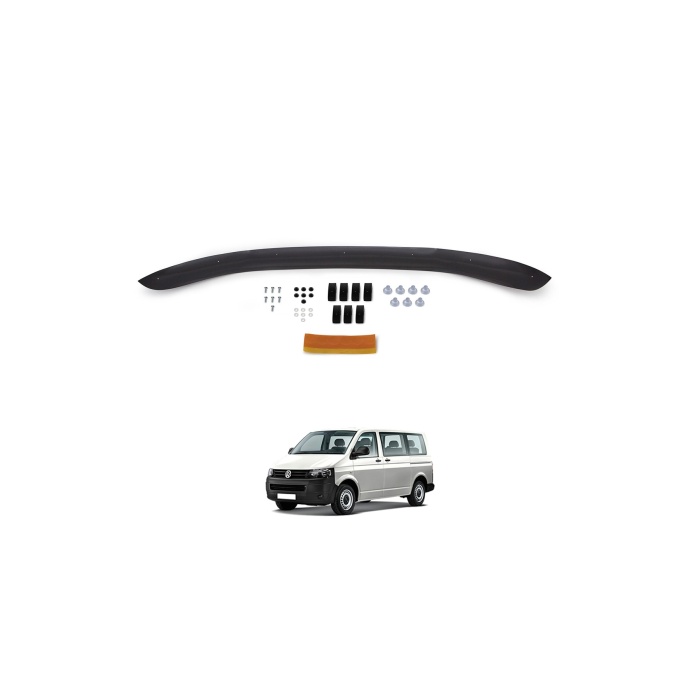 Ön Kaput Koruma Rüzgarlığı Volkswagen Transporter T5 2009-2014 (3MM AKRİLİK (ABS) Parlak Siyah)