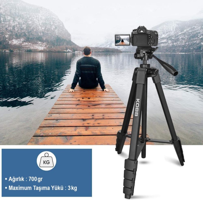 KOBB KBL16T 160CM Su Terazili Profesyonel Alüminyum Lazer Tripod