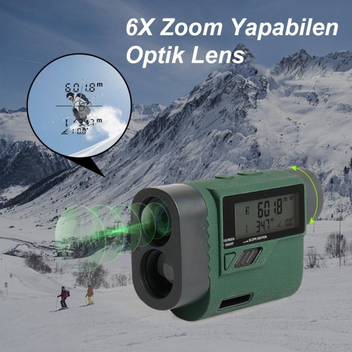 KOBB KBL1000 1Km Profesyonel Optik Dürbünlü Golf Lazer Metre + Hız Tespit Cihazı