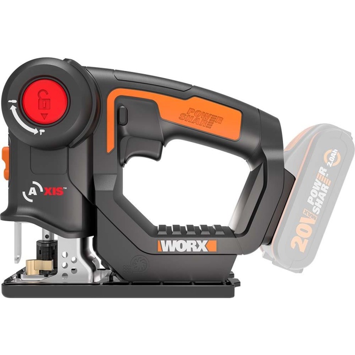 WORX WX550.9 20Volt Profesyonel Dekupaj ve Tilki Kuyruğu Testere (Akü Dahil Değildir)