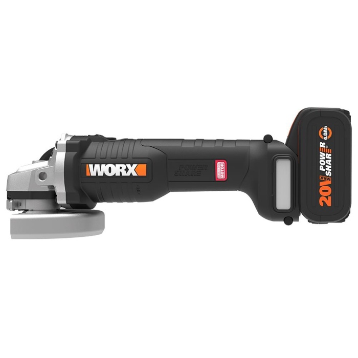 WORX WX812 20Volt 4.0Ah. 125mm Kömürsüz Profesyonel Şarjlı Avuç Taşlama