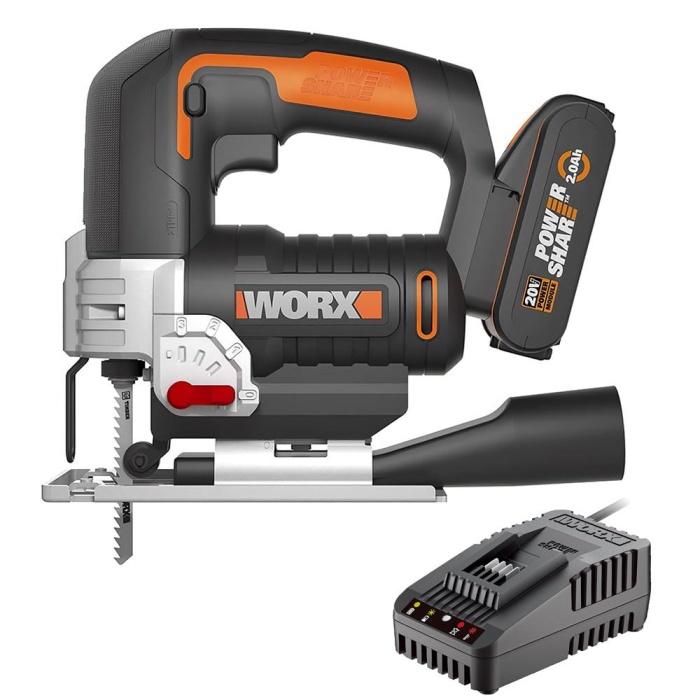 WORX WX543.9C 20Volt 2.0Ah Li-ion Profesyonel Tek Akülü Şarjlı Dekupaj Testere