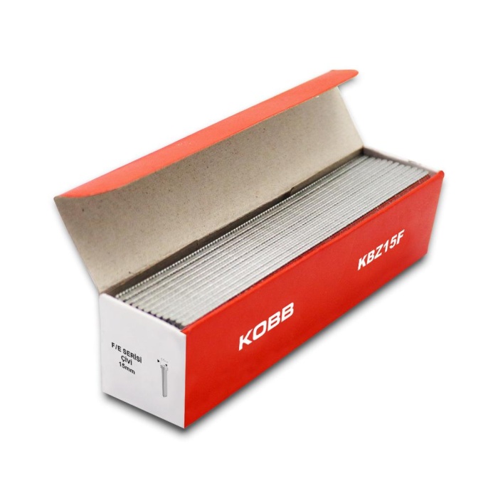 KOBB KBZ15F 15mm 2500 Adet F/E/J/8 Serisi Ağır Hizmet Tipi Kesik Başlı Çivi